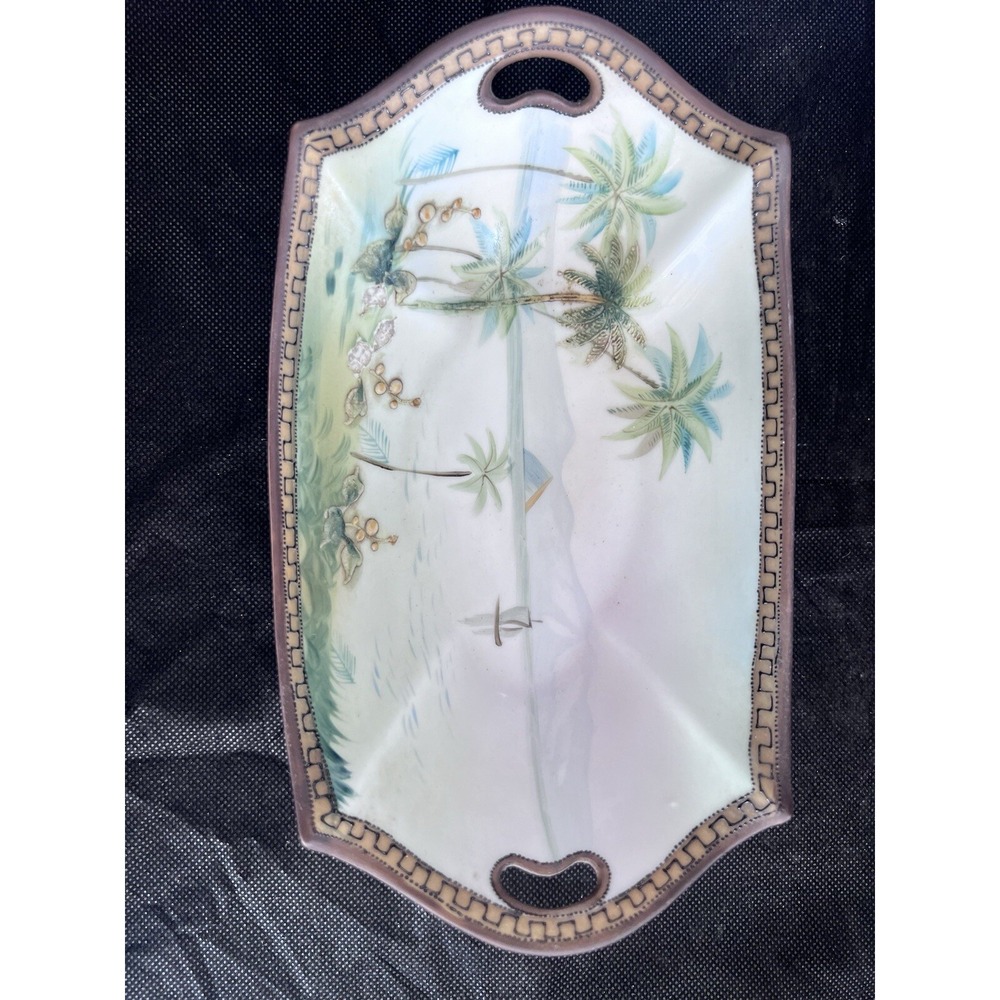 VINTAGE NIPPON MORIMURA BROS 8"‎ BEACH/OCEAN SCENE EARLY 1900'S (85) - Picture 5 of 13